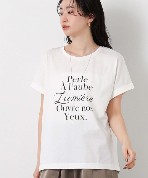 tシャツ ＰｅｒｌｅクルーネックTシャツ レディースの画像