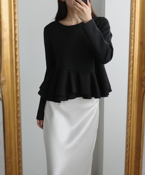 「Louere」 長袖カットソー X-LARGE アイボリー レディース_画像7