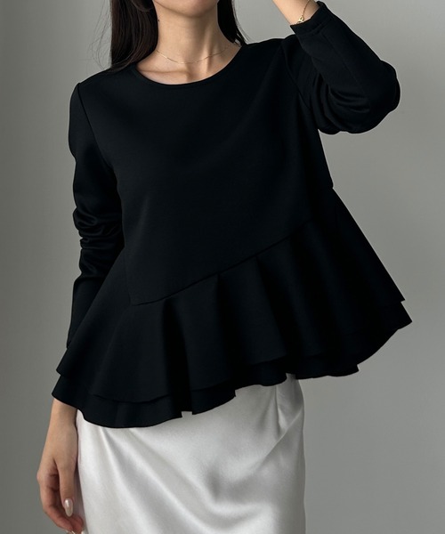 「Louere」 長袖カットソー X-LARGE アイボリー レディース_画像9