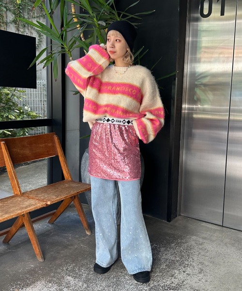 「HELLO.SANFRANCISCO」 ミニスカート FREE ピンク レディース_画像3