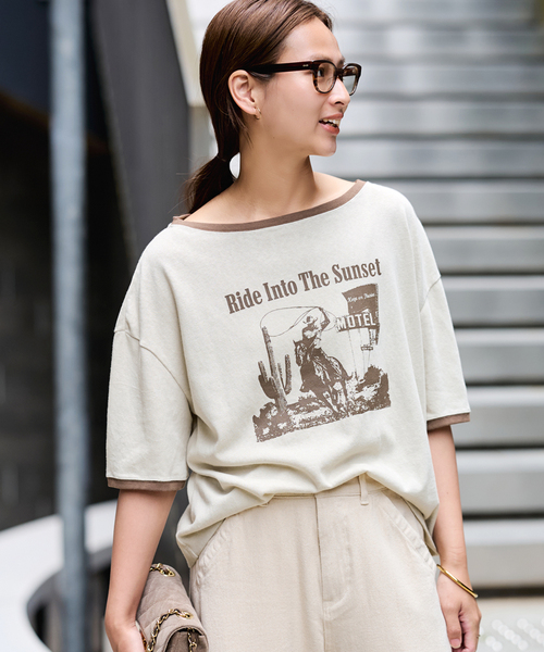 FRAMeWORK（フレームワーク） tシャツ 半袖 HOWIECLOTHING×FRAMeWORK