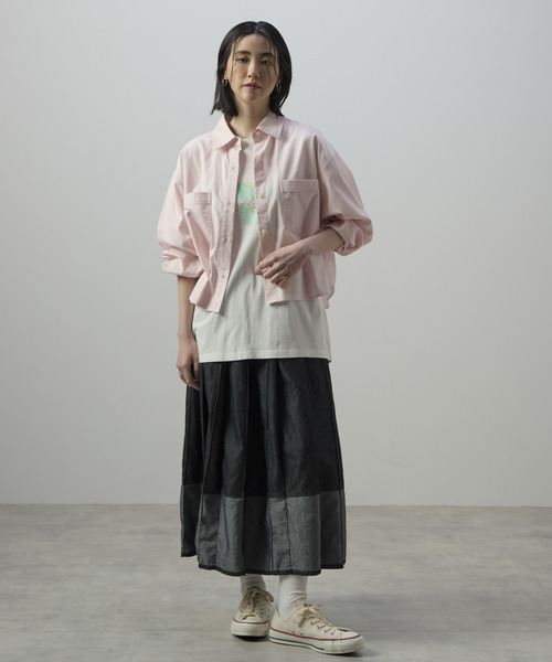 CONVERSE TOKYO デニムロングスカート CONVERSE TOKYO ロング スカート LIGHT DENIM PLEATED SKIRT