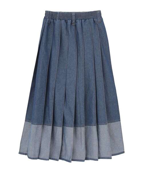 CONVERSE TOKYO ロング スカート LIGHT DENIM PLEATED SKIRT