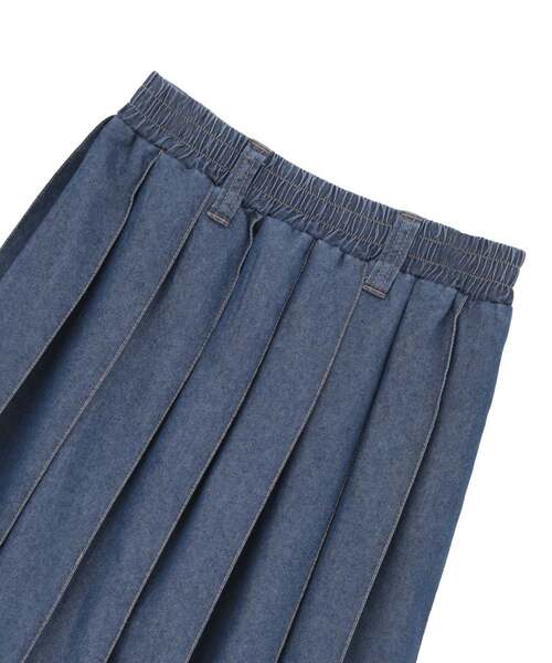 CONVERSE TOKYO ロング スカート LIGHT DENIM PLEATED SKIRT