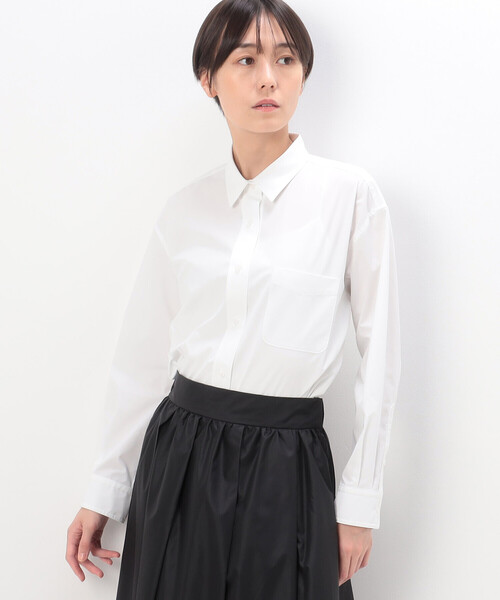 「COMME CA」 長袖シャツ 9号 ホワイト レディース_画像4
