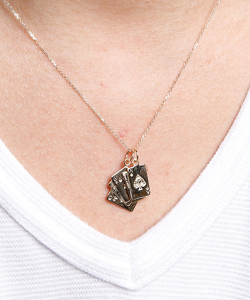 ネックレス THEFT セフト / K10 CARDS NECKLACE 10金トランプカードネックレス メンズ レディースの画像