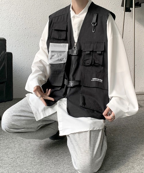 新品未使用☆CHIEKO+☆round back zip vest☆ベスト☆ジレ CHIEKO+ チエコプラス ラウンド バック ジップ ベスト グレー38