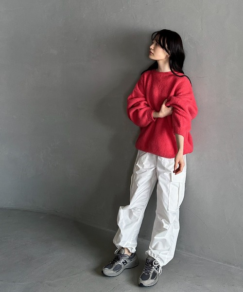 ニット セーター フレイムジャガードビッグニット レディース メンズ Deviants ニット セーター フレイムジャガードビッグニット