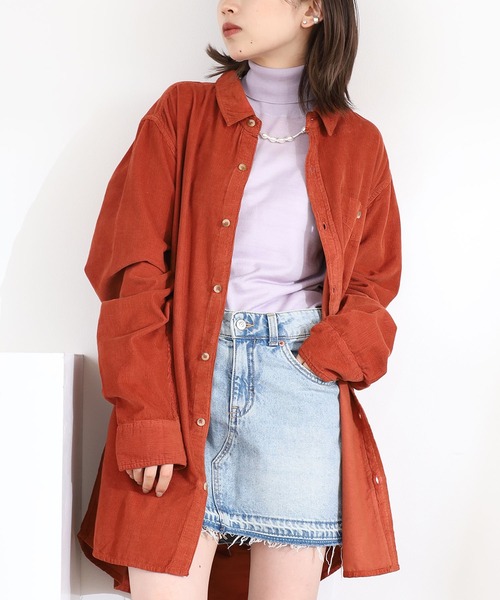 ブラウス シャツ ROLLA'S/ローラス MEN AT WORK CORD SHIRT コーデュロイシャツ レディース ROLLA'S ブラウス シャツ ROLLA'S/ローラス MEN AT WORK CORD