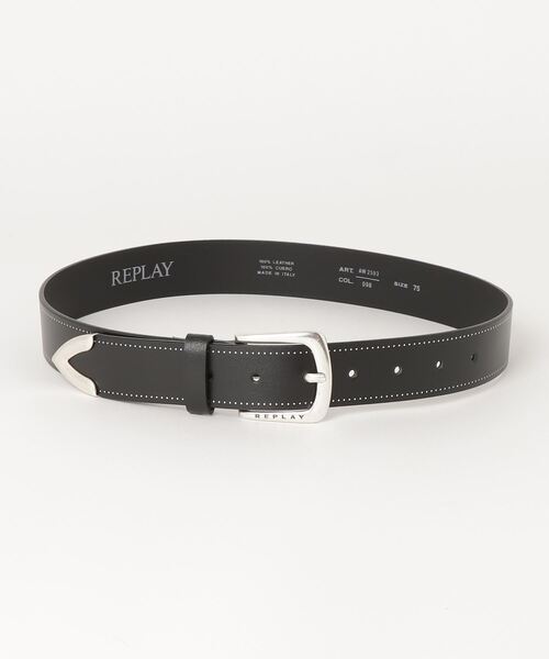 極美品 BLAMINK 本革 カーフレザー 黒 ナローベルト レディース