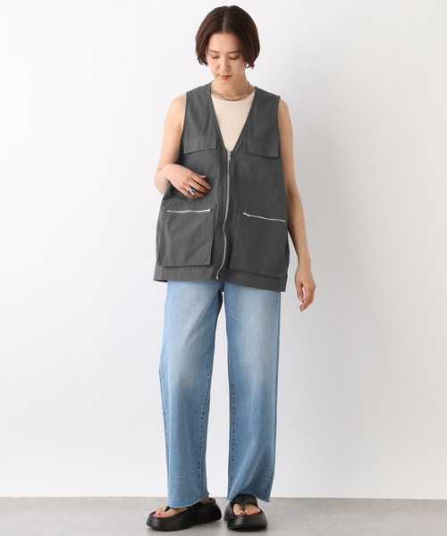 【新品】レプシィム　 ベスト　ベージュ ギャザーWZIPベスト | [公式]レプシィム （LEPSIM）通販
