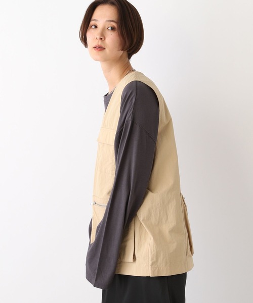 LEPSIM ベスト ジレ ナイロンポケットベスト 109367 レディース