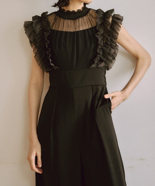 LE'RURE パンツドレス Frilled highwaist wide pants : ZOZOTOWN