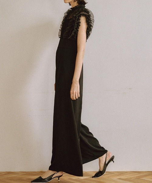 LE'RURE パンツドレス Frilled highwaist wide pants : ZOZOTOWN Yahoo