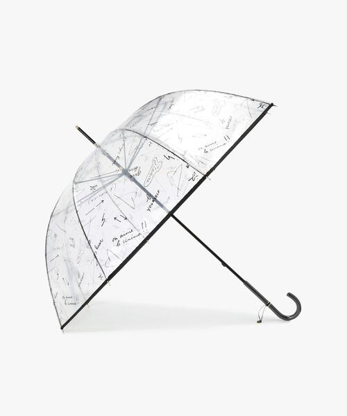 agnes b. 傘 AB03 PARAPLUIE 手描き文字柄ビニール傘 レディース