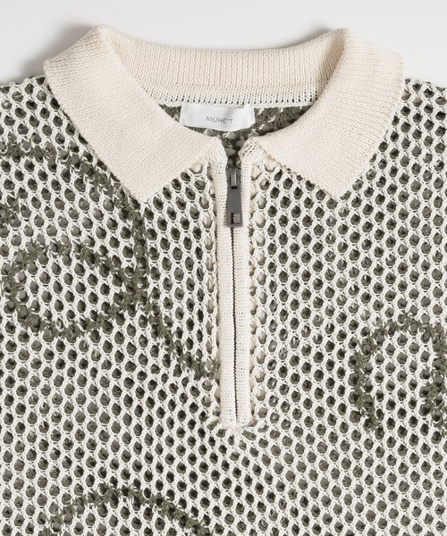 STAND HALF ZIP KNIT：ハーフジップ スタンドカラーニット