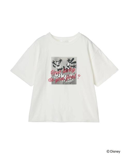 Disney（ディズニー） tシャツ オズワルド/グラフィック刺繍半袖TEE 