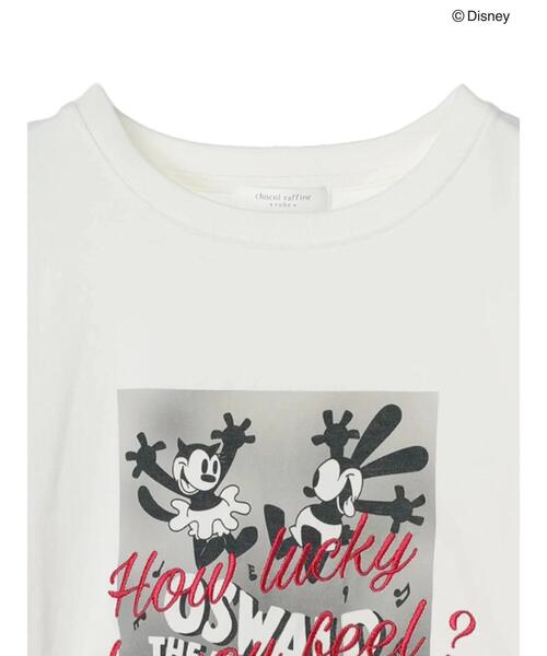 Disney（ディズニー） tシャツ オズワルド/グラフィック刺繍半袖TEE 