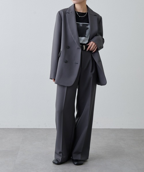 『未使用』　Lui’s ルイス ボアダブルジャケット ボアコート グレー Lui's（ルイス）の「ボアダブルジャケット（ブルゾン）」 - WEAR