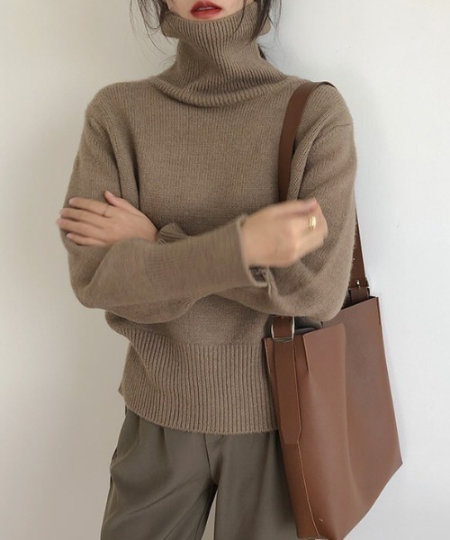 タートル ニットプルオーバー 2024AW　新作　秋冬 タートル ニットプルオーバー 2024AW 新作 秋冬／レディース