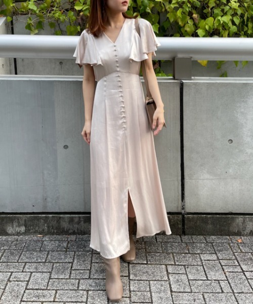 FRAY I.D」 ノースリーブワンピース 0 ベージュ レディース : 85043388  