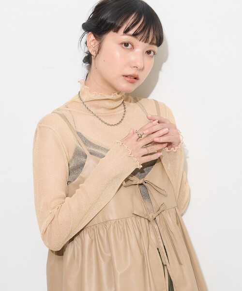 FREAK'S STORE tシャツ シアーラメトップス レディース
