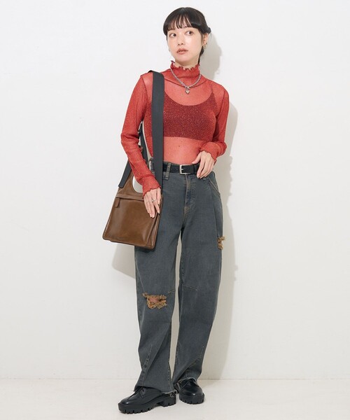 tシャツ ラメシアー トップス レディース feepur tシャツ ラメシアートップス レディース : ZOZOTOWN
