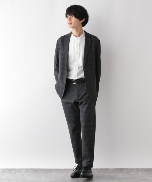 【WEB限定】ポリエステル オックスフォード バンドカラーシャツ&イージーパンツ BEAUTY&YOUTH UNITED ARROWS（ビューティーアンドユース