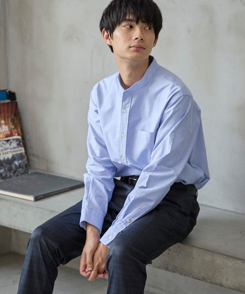 GLOBAL WORK（グローバルワーク） シャツ イージーケアオックス/バンド