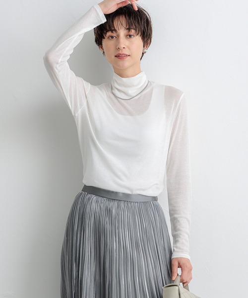 tシャツ 「杏さん着用/洗える」ハイゲージジャージー シアー カットソー レディース 杏さん着用/洗える】ハイゲージジャージー シアー カットソー