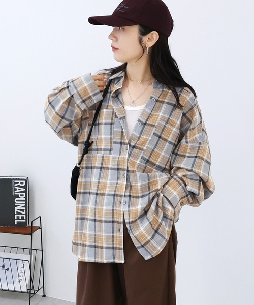 Ballsey（ボールジィ） ブラウス シャツ 半袖 ファンシーヤーン