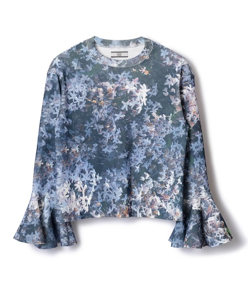 NON TOKYO PRINT RIB FLARE SLEEVE C/S