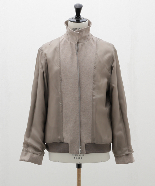 【タグ付き未使用品】ATON メリノカレッジフランネル フライトジャケット TIME SALE] ATON エイトン メリノカレッジ フランネル フライト