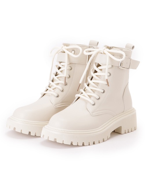 Lace Ladies（レースレディース） ブーツ レザー調 ベルト付き レース