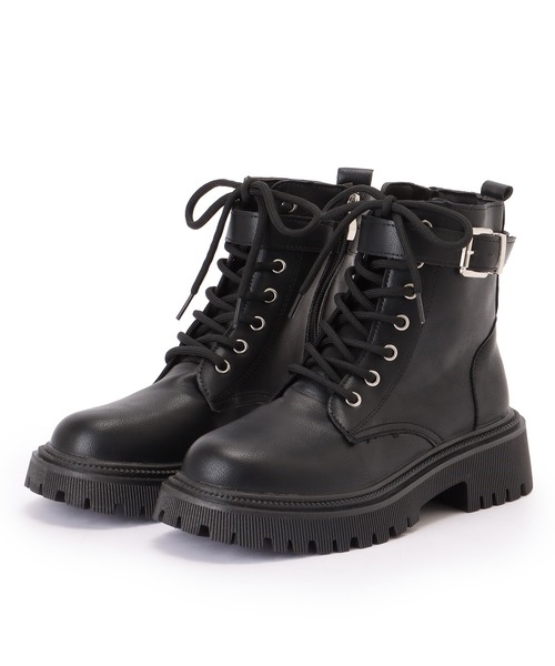 Lace Ladies（レースレディース） ブーツ レザー調 ベルト付き レース