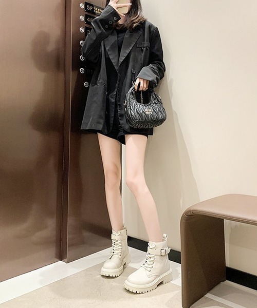 Lace Ladies（レースレディース） ブーツ レザー調 ベルト付き レース