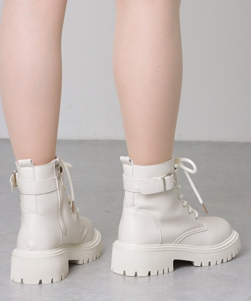 Lace Ladies（レースレディース） ブーツ レザー調 ベルト付き レース