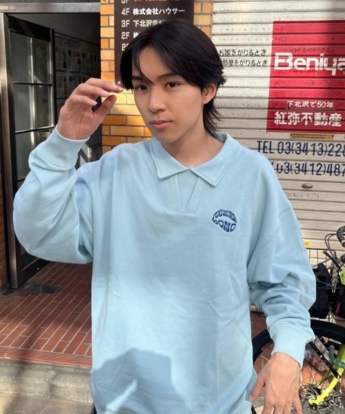 スウェット・トレーナー IONSEOUL Ramones 1991printing sweatshirt BBP5023 Younger Song トレーナー スウェット collared patch sweat