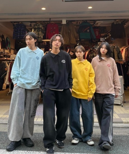 Younger Song トレーナー スウェット collared patch sweat