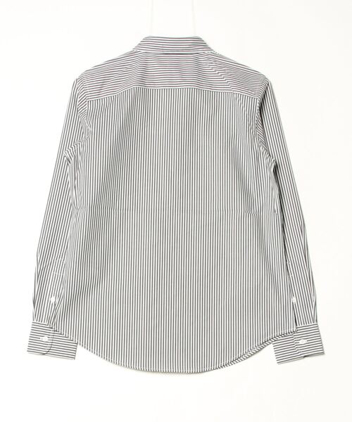 新品　ラルフローレン　ストライプ 長袖シャツ お姫様スリーブ　オフグレー LAUREN RALPH LAUREN（ローレン ラルフローレン） ブラウス シャツ