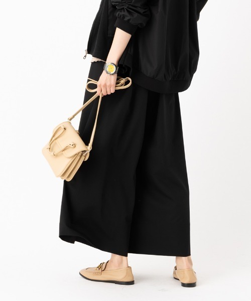 パンツ ドレープ使いキュロットパンツ レディース : ZOZOTOWN