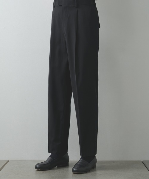 STUDIOUS（ステュディオス） スラックス VISCOSE WOOL WIDE SLACKS