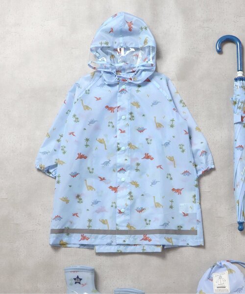 レインコート カッパ 「柄おそろい」レインコート（りぼん・花・さくらんぼ・恐竜） キッズ 子供 男の子 女の子 | apres les cours