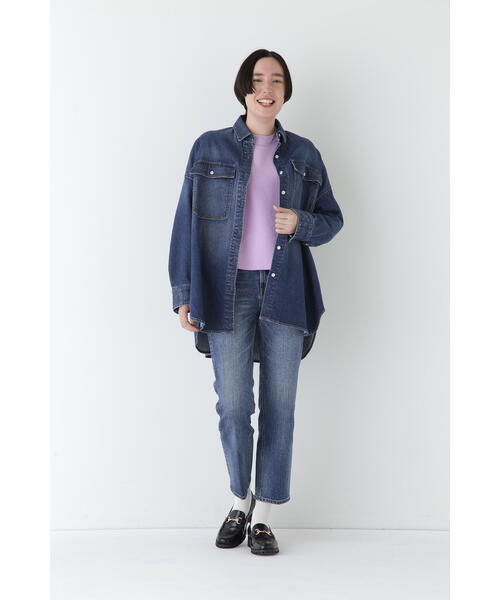 美品✨Healthy denim ゆったりオーバーサイズ デニムシャツ Healthy denim（ヘルシーデニム） ブラウス シャツ 「Healthy DENIM
