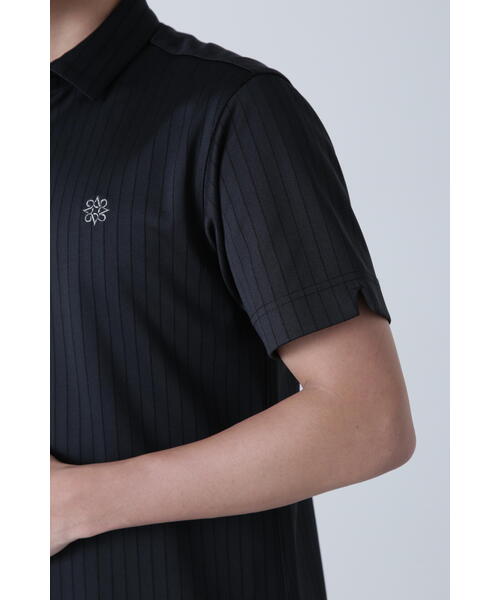 St ANDREWS ポロシャツ 「St ANDREWS」ストライプ半袖ポロシャツ