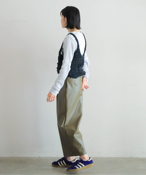「NOMBRE IMPAIR」 キャミソールニット FREE チャコールグレー レディース_画像3