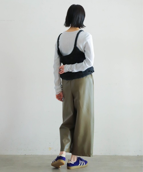 「NOMBRE IMPAIR」 キャミソールニット FREE チャコールグレー レディース_画像4