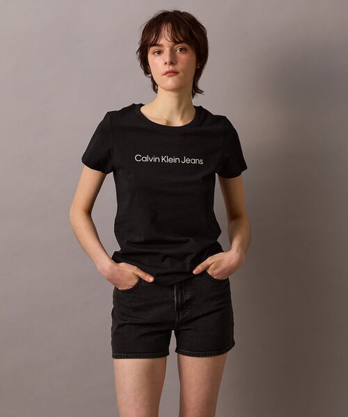 tシャツ ロゴ スリム Tシャツ レディース