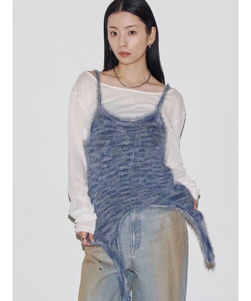 ニット セーター 「VEQUM」MIXTURE HALTER KNIT レディース