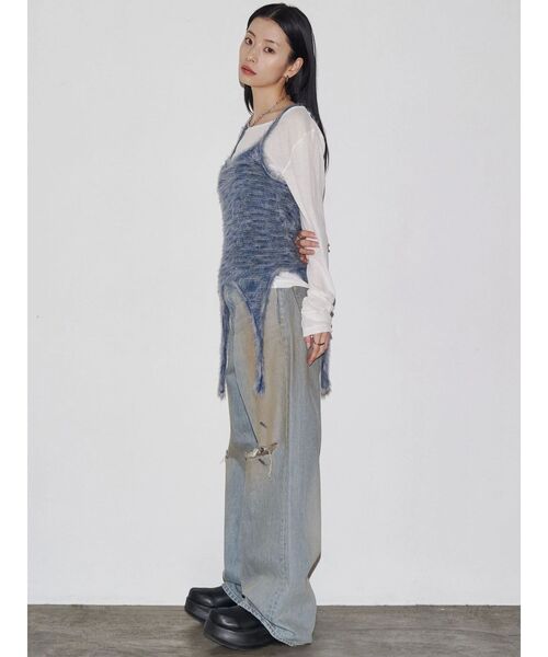 ニット セーター 「VEQUM」MIXTURE HALTER KNIT レディース VEQUM ニット セーター 「VEQUM」MIXTURE HALTER KNIT